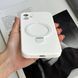 Силиконовый чехол с микрофиброй и кольцом подставкой для iPhone 11 White