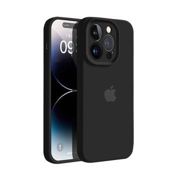 Чехол Silicone Case FULL 360 с микрофиброй для iPhone 14 Pro Max Черный