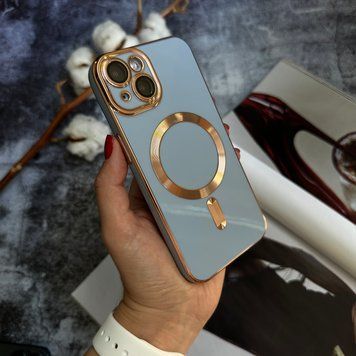 Чохол глянцевий силікон з Magsafe для iPhone 13 Sea Blue