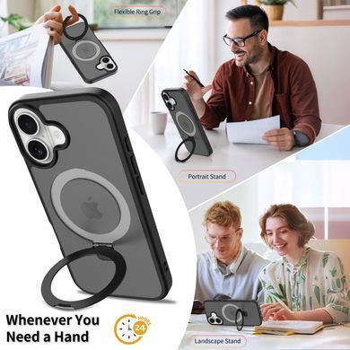 Чохол протиударний Jamb Matte з кільцем підставкою для iPhone 17 Pro Black