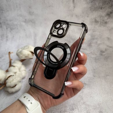 Чохол силіконовий ударостійкий з Magsafe і підставкою для iPhone 13 Black