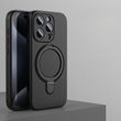 Силіконовий чохол з MagSafe та підставкою для iPhone 14 Pro Max Black