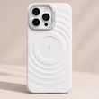 Силіконовий протиударний чохол з відкидною підставкою MagSafe Support Texture для iPhone 14 Pro White