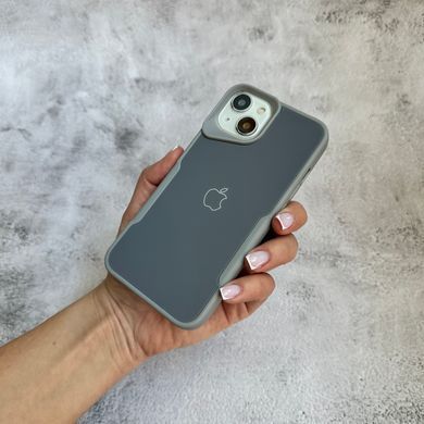 Чехол с акриловой крышкой имитирующей стекло Loft Glossy для iPhone 15 Silver