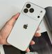 Чехол матовый стеклянный с цветным ободком Titanium Case для iPhone 17 Pro Max White