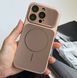 Чохол імітація скла матовий в стилі 17 з MagSafe для iPhone 16 Pro Max Rose Gold