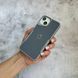 Чехол с акриловой крышкой имитирующей стекло Loft Glossy для iPhone 15 Silver