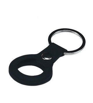 Силиконовый брелок с кольцом Silicone Case Transparent для AirTag Black