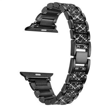Металлический ремешок Diamond Metal Band для Apple Watch 38|40|41|42 (10 series) mm Black