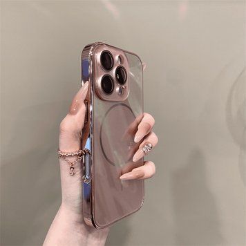 Глянцевый чехол Lume gloss с MagSafe для iPhone 16 Pro Max Rose Gold