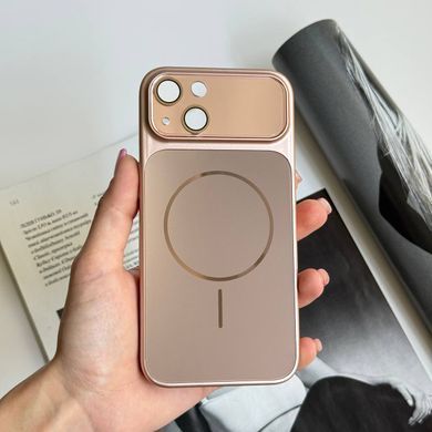 Чохол імітація скла матовий в стилі 17 з MagSafe для iPhone 13 Rose Gold