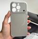 Чехол имитация стекла матовый в Style 17 с MagSafe для iPhone 15 Pro Max Silver