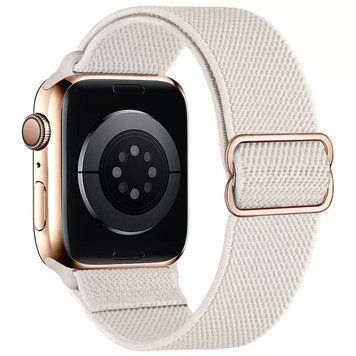 Тканевый эластичный регулируемый ремешок для Apple Watch 38|40|41|42 (10 series) mm Gold
