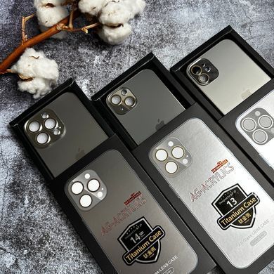Чохол скляний з матовим обідком Titanium Lux Case для iPhone 11 Silver