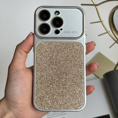 Чохол протиударний з блискітками Shine для iPhone 14 Pro Max Gold