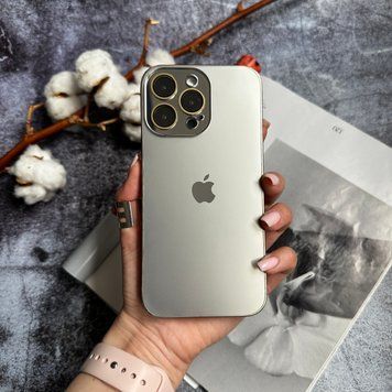 Чохол скляний з матовим обідком Titanium Lux Case для iPhone 11 Pro Silver