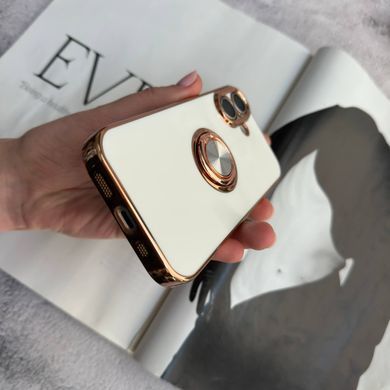 Чохол глянцевий силікон з кільцем тримачем для iPhone 17 White