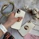 Чехол глянцевый силикон с кольцом держателем для iPhone 11 White