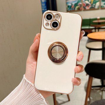 Чохол глянцевий силікон з кільцем тримачем для iPhone 11 Pro White