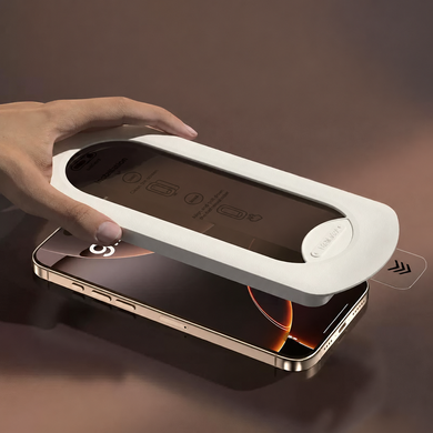 Захисне скло антишпигун Instant antispy з рамкою для поклейки для iPhone 15, iPhone 16