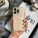 Чохол скляний з матовим обідком і магнітом Titanium Lux MagSafe для iPhone 13 Pro Gold