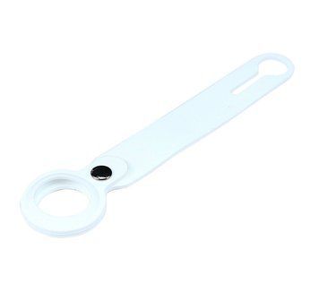 Силиконовый брелок с кольцом Silicone Case Long Transparent для AirTag White