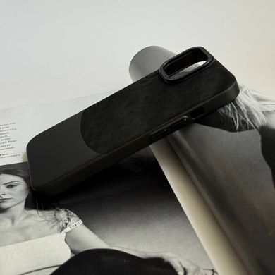 Чехол из текстиля со структурой под джинс Denim case для iPhone 14 Black