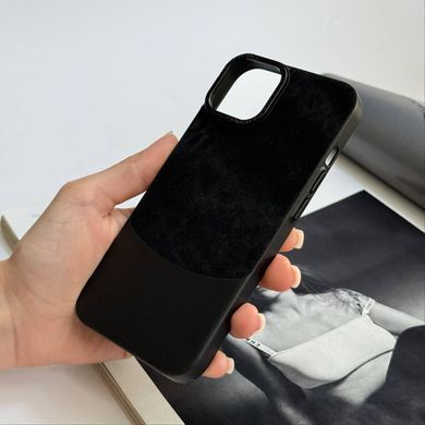 Чехол из текстиля со структурой под джинс Denim case для iPhone 16 Black