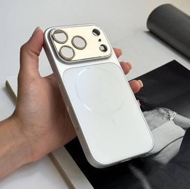 Чохол імітація скла матовий в стилі 17 з MagSafe для iPhone 17 Pro Max White