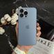 Чехол стеклянный матовый с защитой камеры Matte AG-Glass для iPhone 14 Pro Max Sea Blue