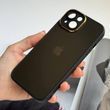 Чохол матовий з гнучкого скла liquid glass для iPhone 15 Black