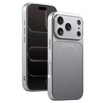Чехол имитация стекла матовый в Style 17 с MagSafe для iPhone 13 Pro Silver