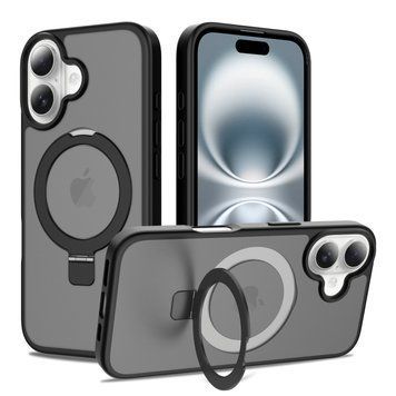 Чехол противоударный Jamb Matte с кольцом подставкой для iPhone 16 Black