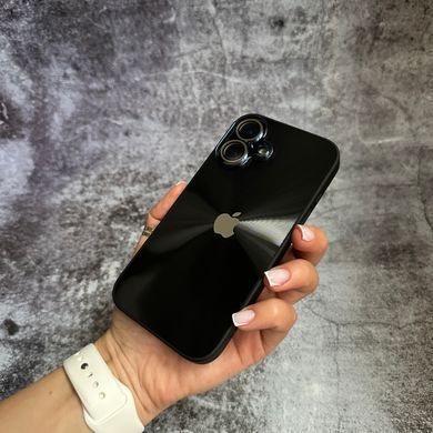 Чохол імітація скла Laser Disco case 3D logo для iPhone 16 Black