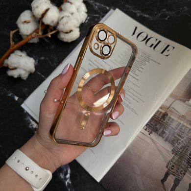 Чохол прозорий силікон Dream ultra MagSafe для iPhone 15 Gold