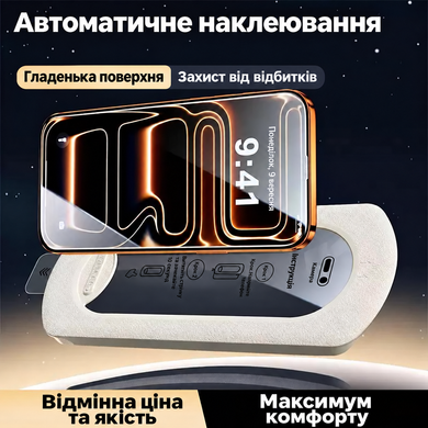 Защитное стекло антишпион Instant antispy с рамкой для поклейки для iPhone 17 Air