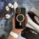Чохол глянцевий силікон з Magsafe для iPhone 12 Black