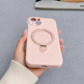Силіконовий чохол з MagSafe та підставкою для iPhone 13 Pink Sand