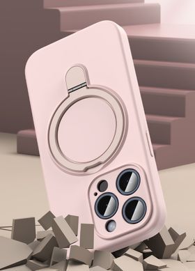 Силіконовий чохол з MagSafe та підставкою для iPhone 13 Pro Pink Sand
