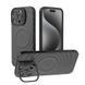 Силіконовий протиударний чохол з відкидною підставкою MagSafe Support Texture для iPhone 13 Pro Black