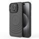 Силіконовий протиударний чохол з відкидною підставкою MagSafe Support Texture для iPhone 13 Pro Black