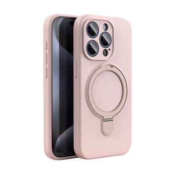 Силіконовий чохол з MagSafe та підставкою для iPhone 13 Pro Max Pink Sand