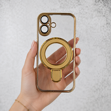 Чехол силиконовый из Magsafe Magnetic case для iPhone 16 Gold