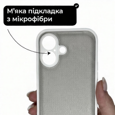 Чехол Silicone Case FULL 360 с микрофиброй для iPhone 17 &mdash; White / Белый