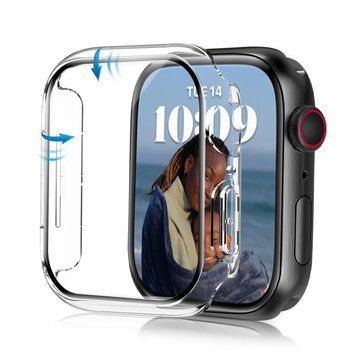 Чохол прозорий з захисним склом Premium для Apple Watch 42mm 10/11 series
