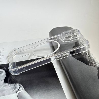 Чохол протиударний з повним захистом, посиленими кутами та MagSafe для iPhone 13 Прозорий