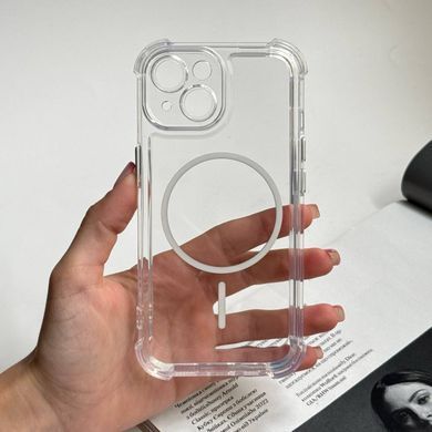 Чохол протиударний з повним захистом, посиленими кутами та MagSafe для iPhone 13 Прозорий