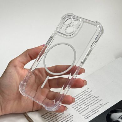 Чохол протиударний з повним захистом, посиленими кутами та MagSafe для iPhone 13 Прозорий