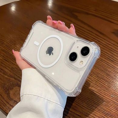 Чохол протиударний з повним захистом, посиленими кутами та MagSafe для iPhone 13 Прозорий