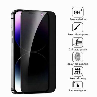 Захисне скло Анти-шпигун Privacy 9H для iPhone XS Max, iPhone 11 Pro Max
